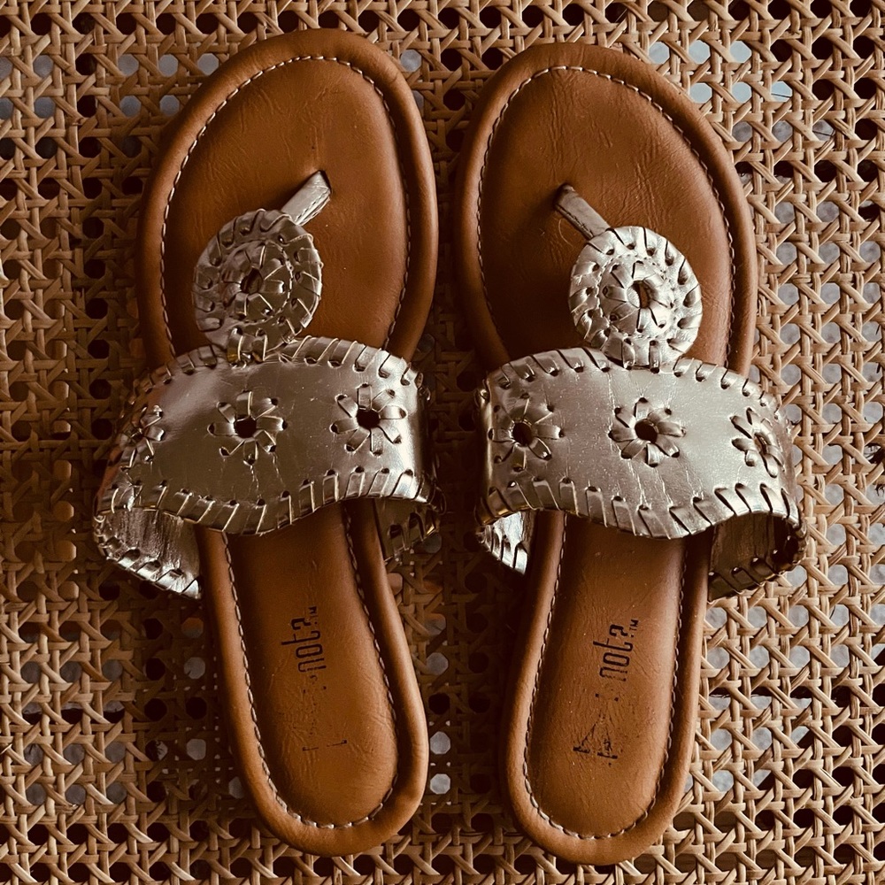 gold sandals